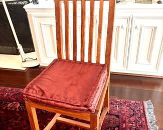 Set of 8 teak dining chairs