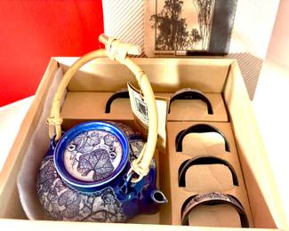 In box Japanese tea set