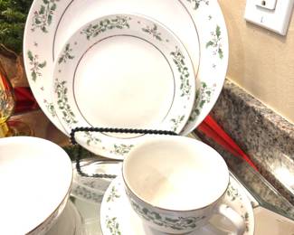 Christmas china by Gibson