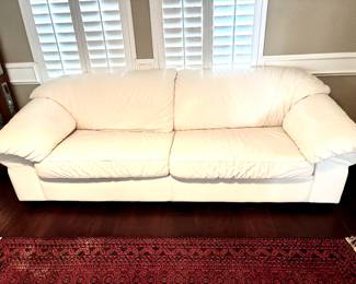 MCM cream leather sofa