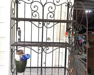 Wrought iron bakers rack