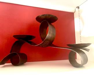 Wrought iron candle holder