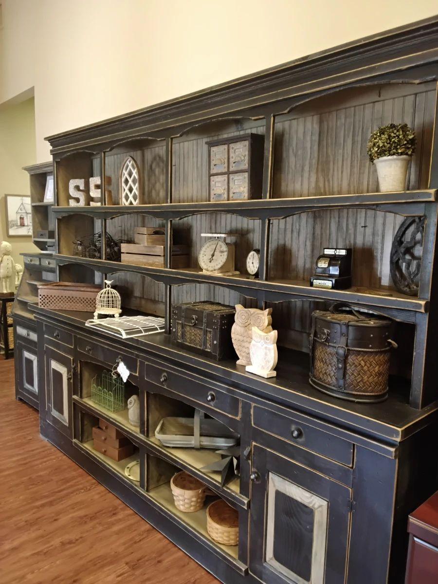 Amazing 2 piece hutch 9foot long 83.5 tall 19.5 deep