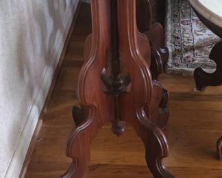 2 Oval Marble top lamp tables