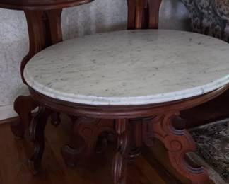Oval Marble top coffee table
