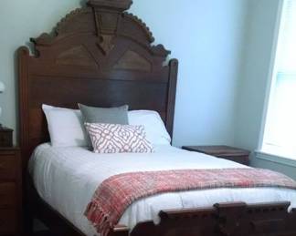 Victorian Eastlake style full size bed
