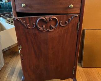 Mahogany music cabinet