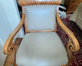 Armchair inlaid wood