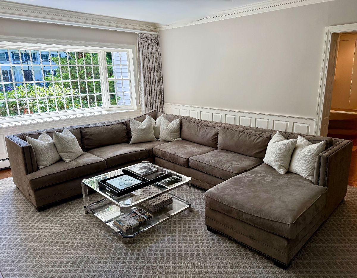 Mitchell Gold Sectional Sofa with Nailhead Trim