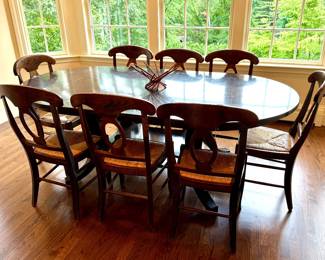 Custom Dining Table & Pottery Barn Chairs