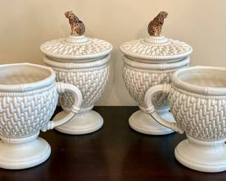 Raymond Waites Empire Creamer & Sugar Bowl