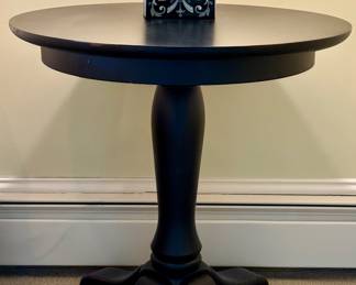 Round Pedestal Table, Black Finish