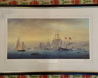  "Victoria and Albert I and America, 1851" Signed Artwork