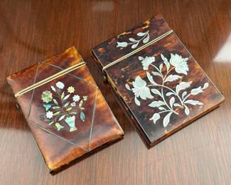 Victorian Card Cases with MOP Inlay