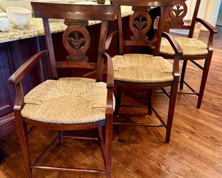 William Switzer Hand Carved Bar Stools