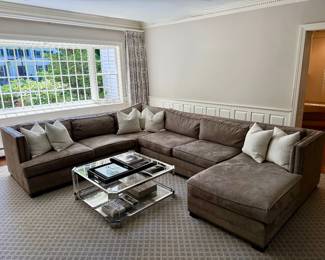 Mitchell Gold Sectional Sofa with Nailhead Trim