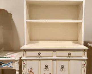 Hand Painted Shelf with Storage