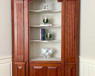 Vintage Corner Cabinet/Display with Storage