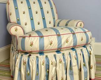 Calico Corners Upholstered Down Armchair with Skirt