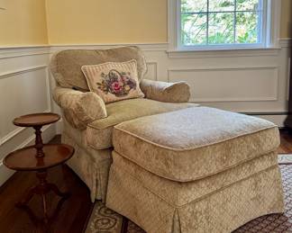 Furniture Guild Upholstered Armchair & Ottoman