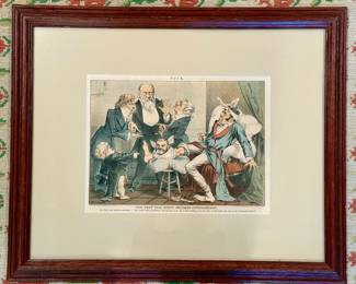 "The Very Sick Party Becomes Convalescent" Cartoon Print