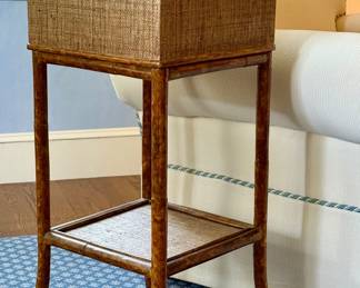 Vintage Bamboo Sewing Cabinet