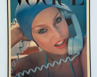 Norman Parkinson Photograph of Jerry Hall, Vogue Cover Print, Framed