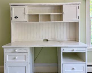 Pottery Barn Teen Beadboard Storage Hutch with Desk