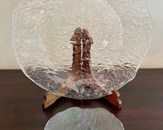 Art Glass Textured Plates