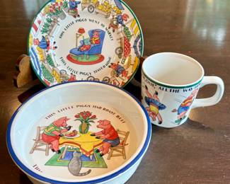 Tiffany & Co. "Five Little Pigs" Dish Set