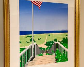 "Ocean Stairs" Roger Horine Lithograph
