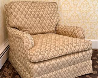 Down-Filled Calico Corners Upholstered Armchair