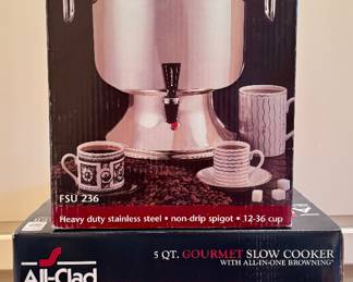 Faberware Coffee Urn & New All-Clad Slow Cooker