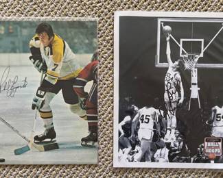 Autographed Phil Esposito & Bill Walton Photograph