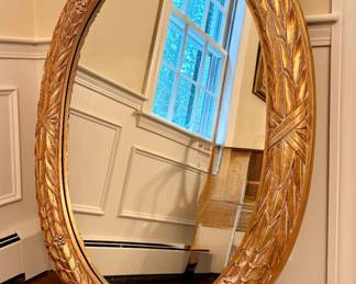 Gold Gilt Oval Mirror