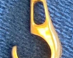 VBB530 Vintage 14k Yellow Gold Hawaiian Niho Palaoa (Whale Tooth) Pendant