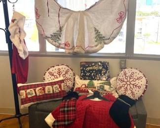 VBB184 Tree Skirts, Holiday Cushions, Merry Stockings, Dreamy Christmas Backdrop & More