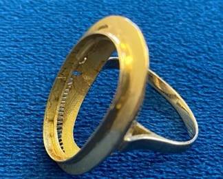 VBB525 Vintage 14k Gold Ring Setting Perfect for Jewelry Making