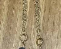 VBB160 Station Necklace w/Multi-tonal Grey & Blue Pearls Strung on a Gold-tone Chain