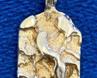VBB522 Vintage 14k Gold Nugget Charm