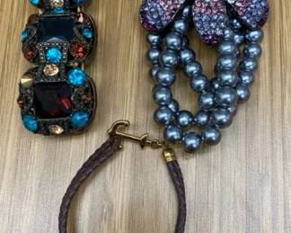 VBB158 Trio of Overstated Bling Bling Bracelets!