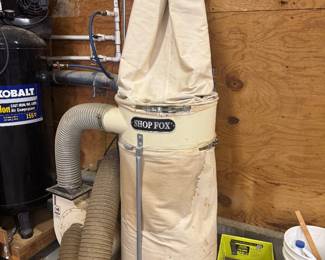 #76- $150- Shop Fox brand dust collector system 1.5hp or 2hp