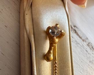 #11 - $158 14kt Gold tie pin w/diamond 2.73 gm