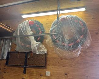 #77 - $150 -Storage Rack for back SUV - $ Oversized Christmas wreaths