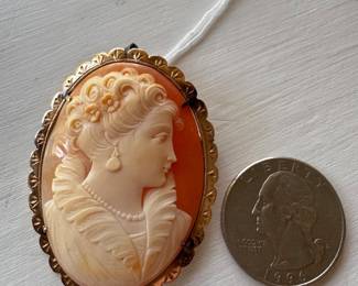 #14 = $175.00 14kt tested gold cameo