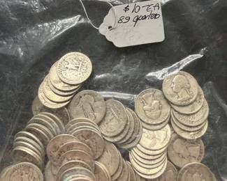 $10 EACH - 89 x .25 cents 1944 & up