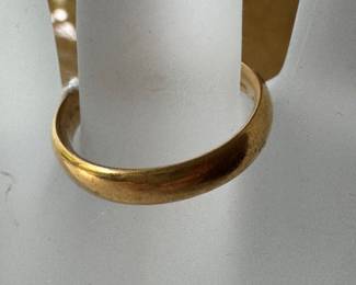 #3 $850 22kt tested & marked gold wedding band England Birmingham sz 8 3/4-7.3