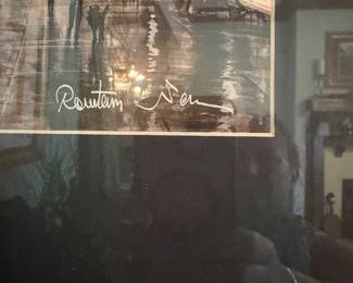 #9 - $120 - Set of 2 Rounten signed print Cathedral & NY City