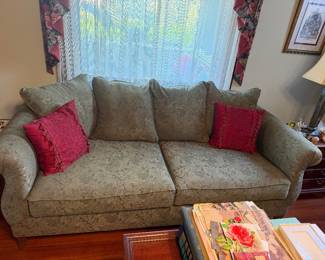 #2 - $350 - Green sofa Norwalk 84"x37Hx29D