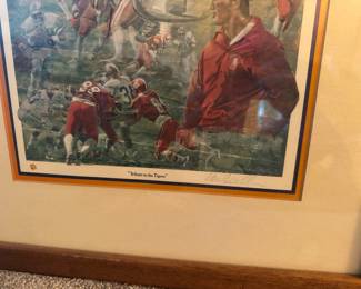 #84 - $60 - football-themed poster "Tribute to the Tigers" The 1981 National Champions